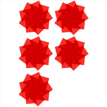 9Pcs Gel Light Filter for Film,Video,Photo,Stage (Red)