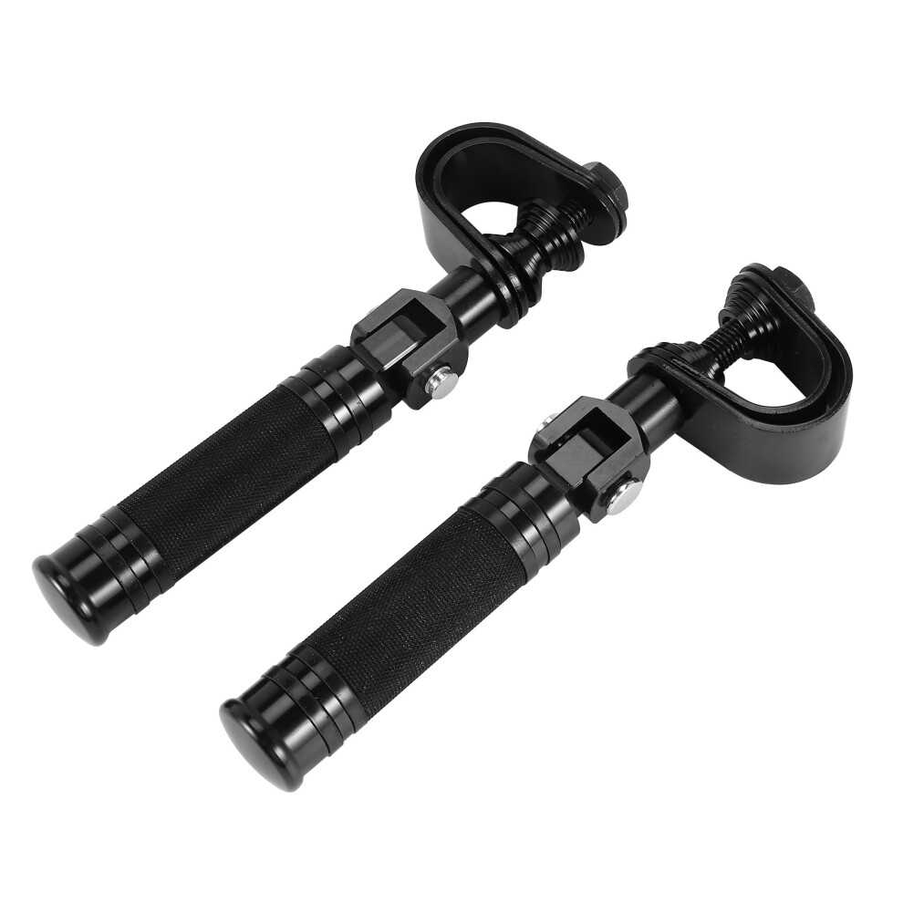 1Pair Motorcycle Highway Engine Guard Crash Bar Foot Pegs Black 4852814213826
