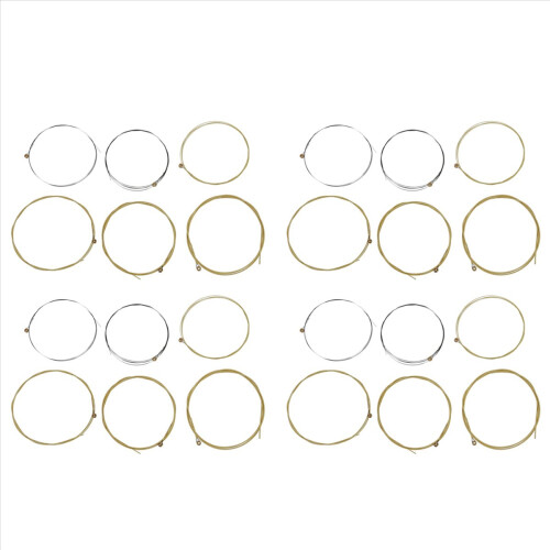 Set 6 Metal Strings for Acoustic Guitar 1 Meter 1M New