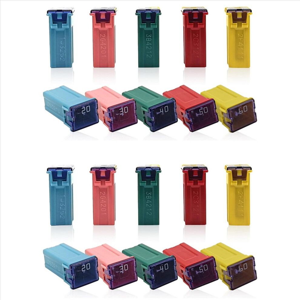 10Pcs Automotive Tall Profile Box Shaped Micro-Fuses Box Shaped Fuse Blue/Pink/Red 4852814225003