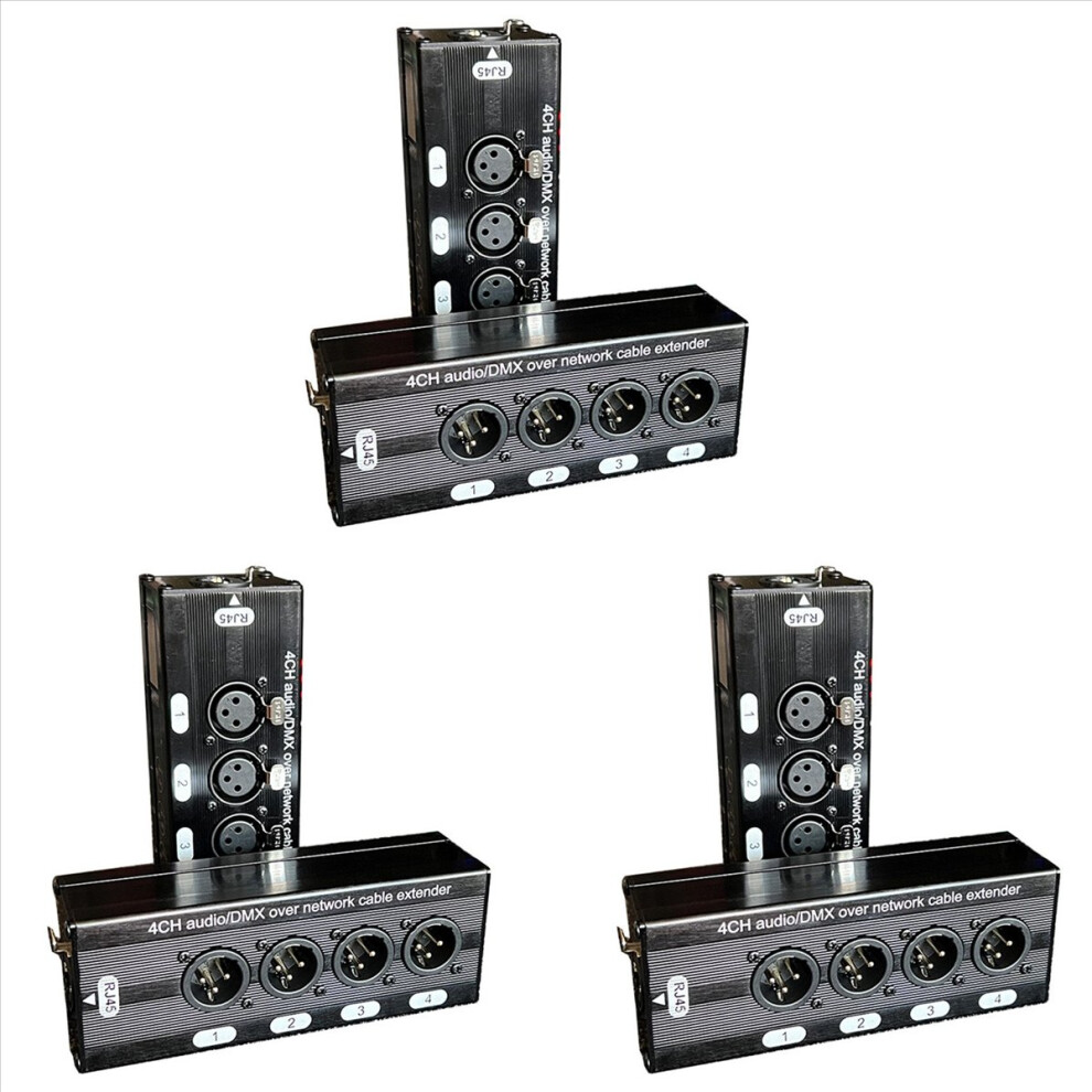 1Pair 4-Channel 3Pin Xlr Audio Rj45 Ethernet Extender Network Cable 4852814245056