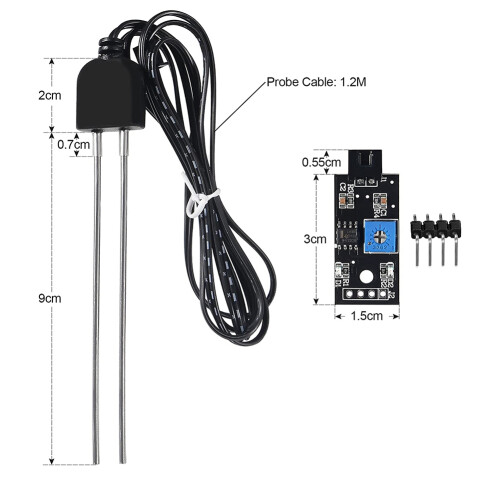 3 Sets Soil Moisture Sensor, with Probe 2