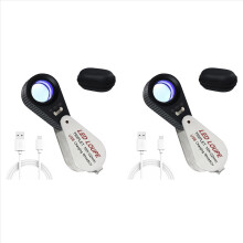 10x Jewelers Loupe with UV & LED Lights, Rechargeable