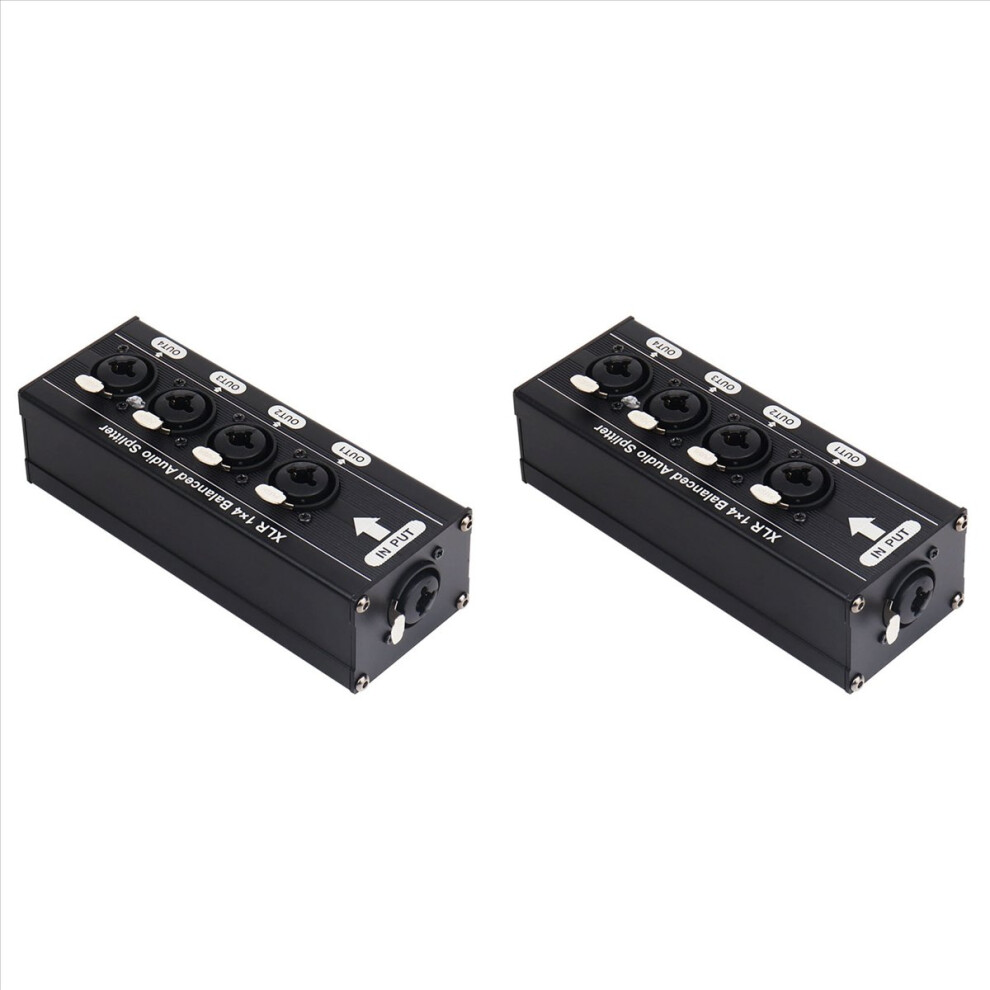Xlr 1X4 Balanced Audio Splitter Audio Signal Splitter Box 4852814245261