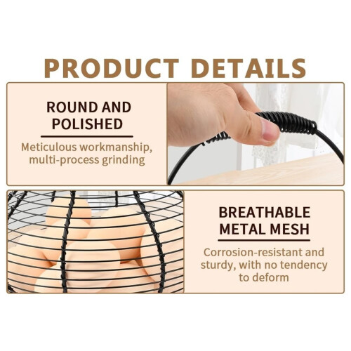 Chicken Wire Egg Basket Kitchen Decor Black 1
