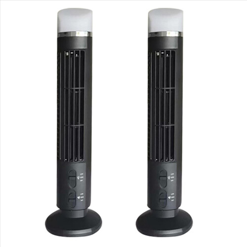 Air Cooler Fan,Streamlined Tower Fan with LED,, USB Interface Black