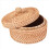 Handwoven Rattan Storage Box with Lid Wicker Fruit Cake Basket B 4