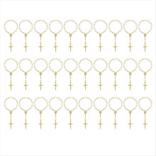 30PCS Mini Rosaries Baptism Acrylic Rosary Beads Faux