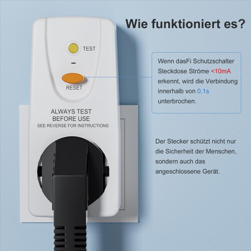 2pack 16A Gfci Leakage Protection Plug Rcd Socket Home EU Plug 1