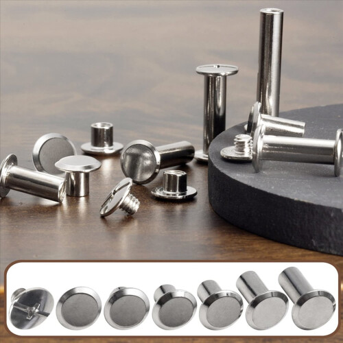 Chicago Screw Leather Rivets for Decorating PU Craft Belts(110PCS) A 1