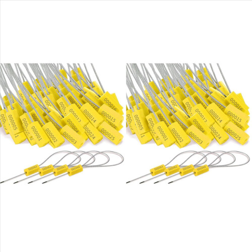 120 Steel Cable Seals Metal Security Seal,Yellow