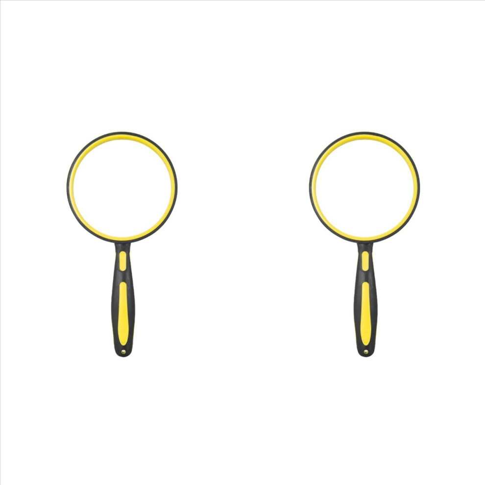 Portable Yellow Magnifying Glass 110mm Diameter Lens