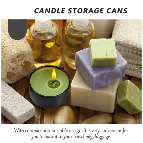 24 Pcs Candle Jar Decorative Labels Empty Storage Tins Candle Tin, D 1