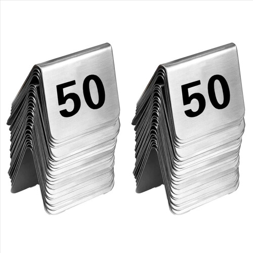 50PCS Restaurant Bar Place Table Marker Tabletop Number Sign