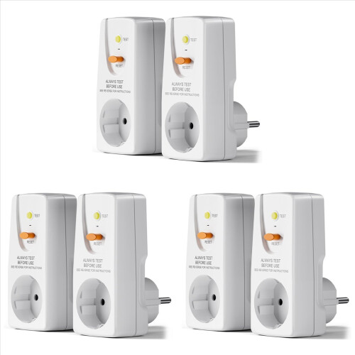 2pack 16A Gfci Leakage Protection Plug Rcd Socket Home EU Plug