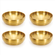 Gold Large Stainless Steel Soup Bowl, 35OZ Double Walled Sashimi Dish