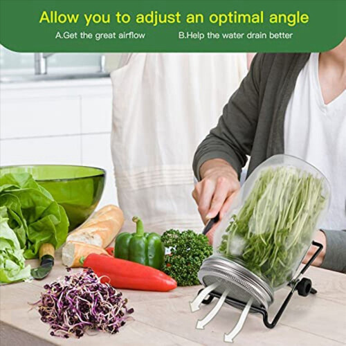 Sprouting Lid, Jar Germination Kit Accessories, for 86MM Mouth Jars 2