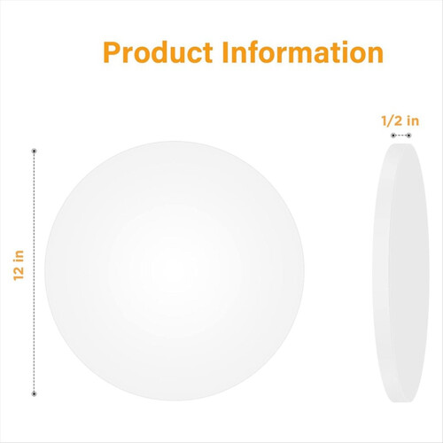 6pcs Cake Boards Drums Round, 1/2inch Thick Decorating 12inch 1