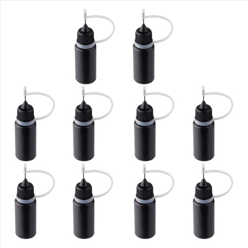 Tip Applicator Bottles Black Metal Needle Plastic Bottle 2