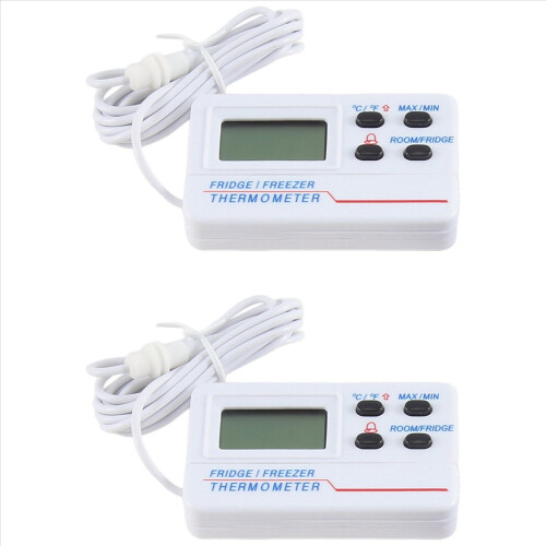 Freezer Thermometer Double Temperature Alarm Indoor Digital Display 1