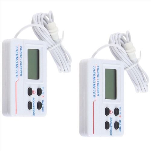 Freezer Thermometer Double Temperature Alarm Indoor Digital Display 2