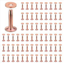 100 Sets Copper Rivets and Washers Leather Rivet for Wallets Collars