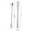 2Pcs Stainless Steel Cocktail Muddler with Bar Mixing Spoon Muddler 3