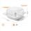 100 Count Hinged Clamshell Takeout Tray for Dessert, Cakes, Salads 4