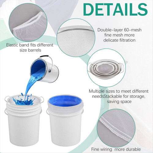 14 Pcs Mesh Paint Strainer Combo Set 1