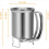 2 in 1 Stainless Steel 800Ml Batter Dispenser with Handle Baking Tool 4