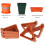Flower/Plant , 24PC Flower Pot Risers Feet 6