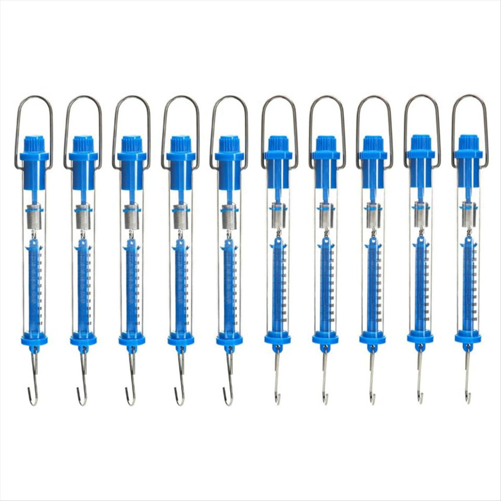 10 Pack 10N Transparent Spring Balance Hanging Tube Spring Scale 4852814266327