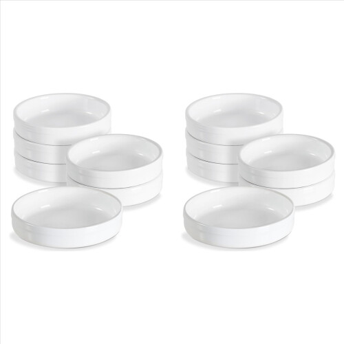 Ramekins 4 Oz, Creme Brulee Ramekins Oven Safe Ceramic Shallow 6pack