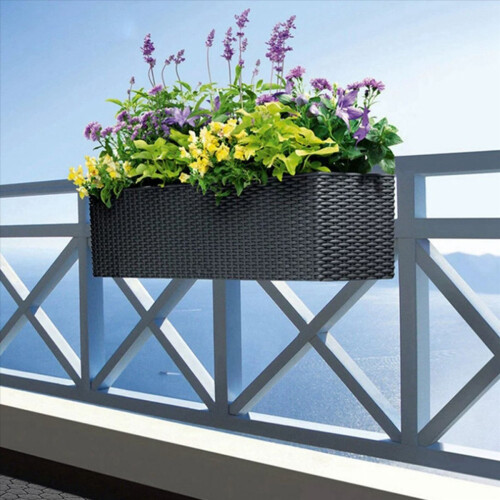 2 Pcs Balcony Railing Hanging Flower Pot Hook Planter Hanger 2