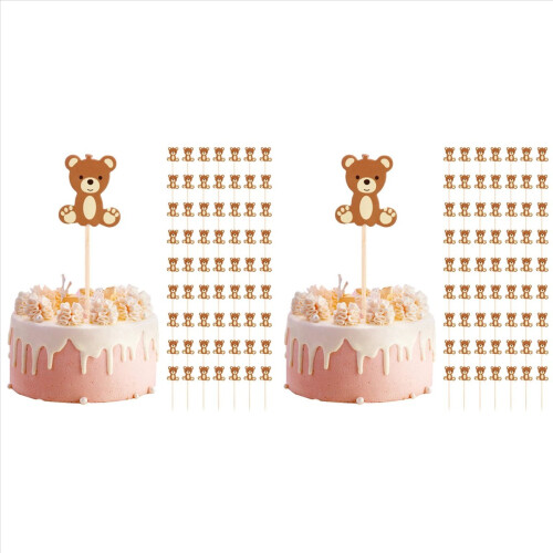 Cute Bear Food Picks Cake Dessert Toothpicks Fruit Forks