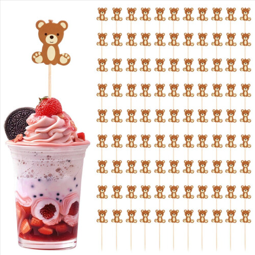 Cute Bear Food Picks Cake Dessert Toothpicks Fruit Forks 2