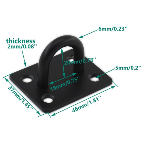 Pad Eye Plate U Hooks Heavy Duty Wall Mount Ring Hooks 1