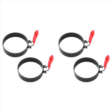 2PCS 3.5 inch Egg Rings with Silicone Handle, Round Mold for Muffins