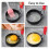 2PCS 3.5 inch Egg Rings with Silicone Handle, Round Mold for Muffins 4