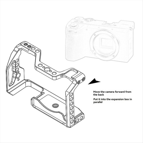 Full Camera Cage Rig Protective Frame Case for A6700 DSLR Camera 1