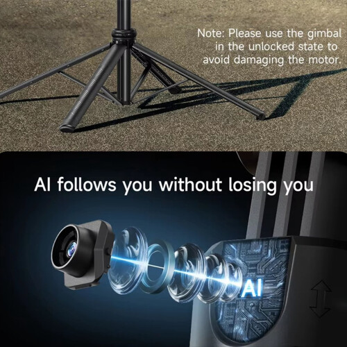 C17 Monopod 360 Auto-Rotation AI Tracking Shootings Tripod Bluetooth 1