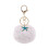 Sturdy Starfish Furry Sphere Keychain Key Chain-Light Grey 1
