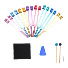 Chakra Tuning Fork Set, for Meditation,Yoga, Sound Healing Multicolor