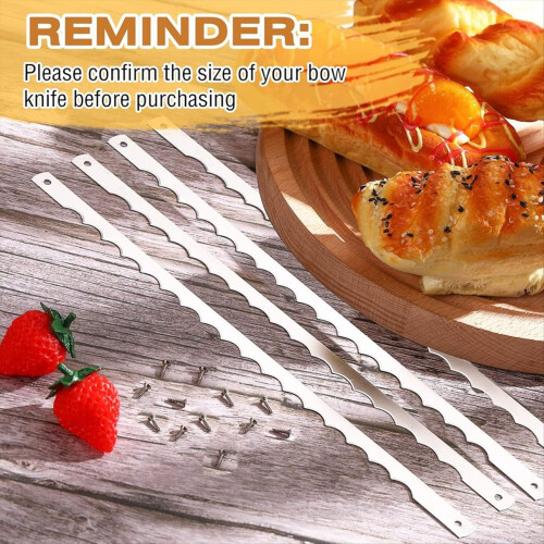4 Pcs Bread Bow Knife Blades Stainless Steel Replacement Blade 1