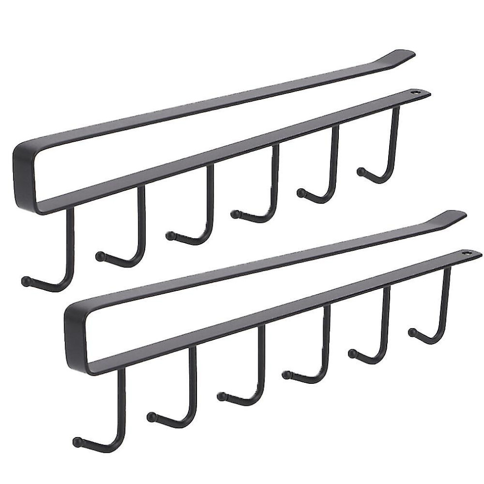 Under Cabinet Mug Hooks For Kitchen Storage, Hanging Hooks Quality Metal Protects Cupboard Without Drilling, For Multi-Functional Utensil Rack Wardrob 9060116137275