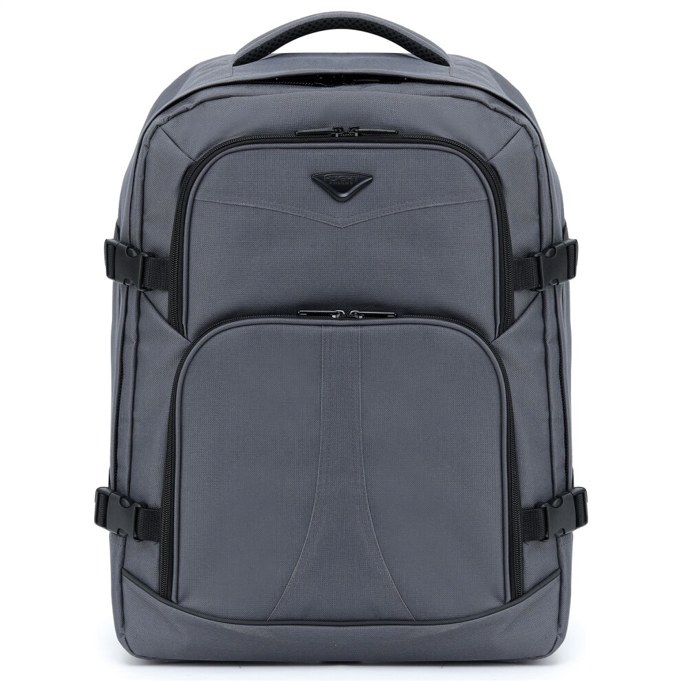 Cabin Pro (, 40X20x25cm) Flight Knight Underseat Backpack Ryanair Free Carry On For Travelling Usb Port Padded Comfortable Backpack - Ryanair Grey