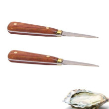 2 lâminas para ostras com cabo de madeira 16 cm