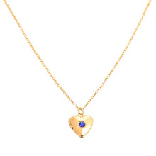 Collier pendentif Photo en forme de cœur pour femmes,-Septembre