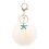 Charmant porte-clés sphère pelucheuse étoile de mer,-Beige 1