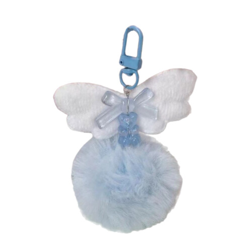 Porte-clés à la mode avec nœud papillon, breloque de-Bleu